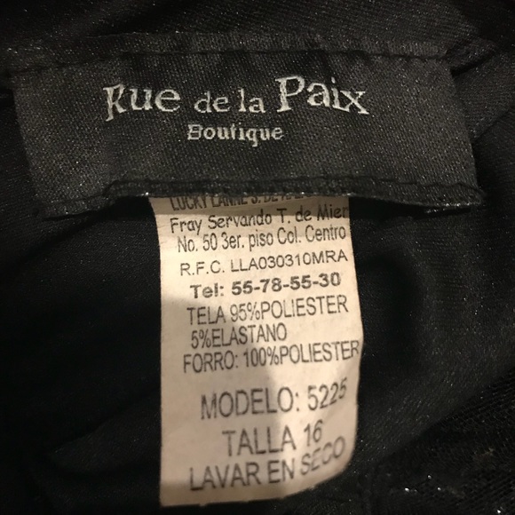 RUE DE LA PAIX FORMAL BLACK DRESS - Picture 6 of 6